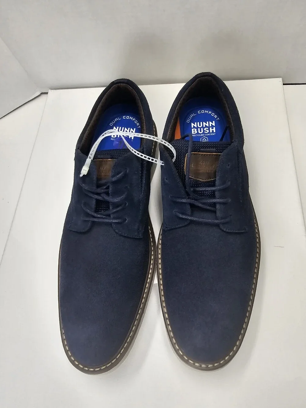Nunn Bush Griff Suede Oxford Men’s 10M Navy Blue 85107-410 New